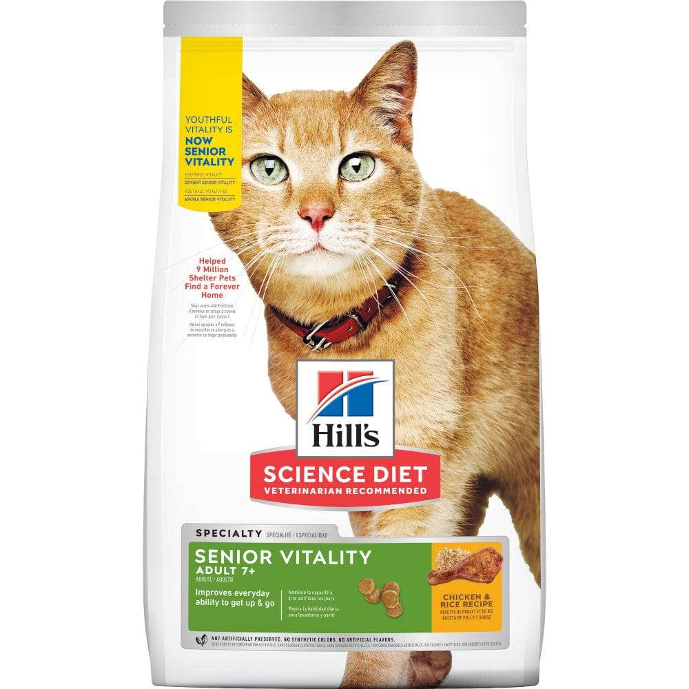 Hill's Science Diet Senior Vitality, alimento saludable para gato senior sabor pollo 1.4Kg