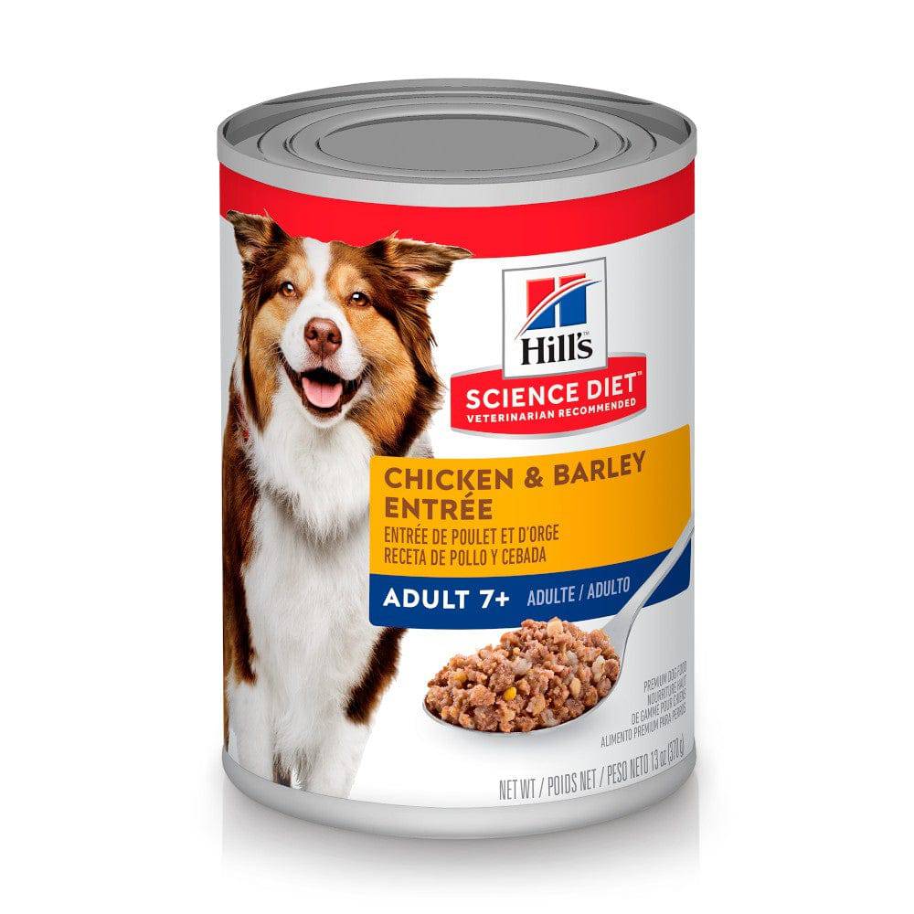 12 Latas Hill's Science Diet Adult 7+, alimento húmedo saludable en lata para perro senior 369g