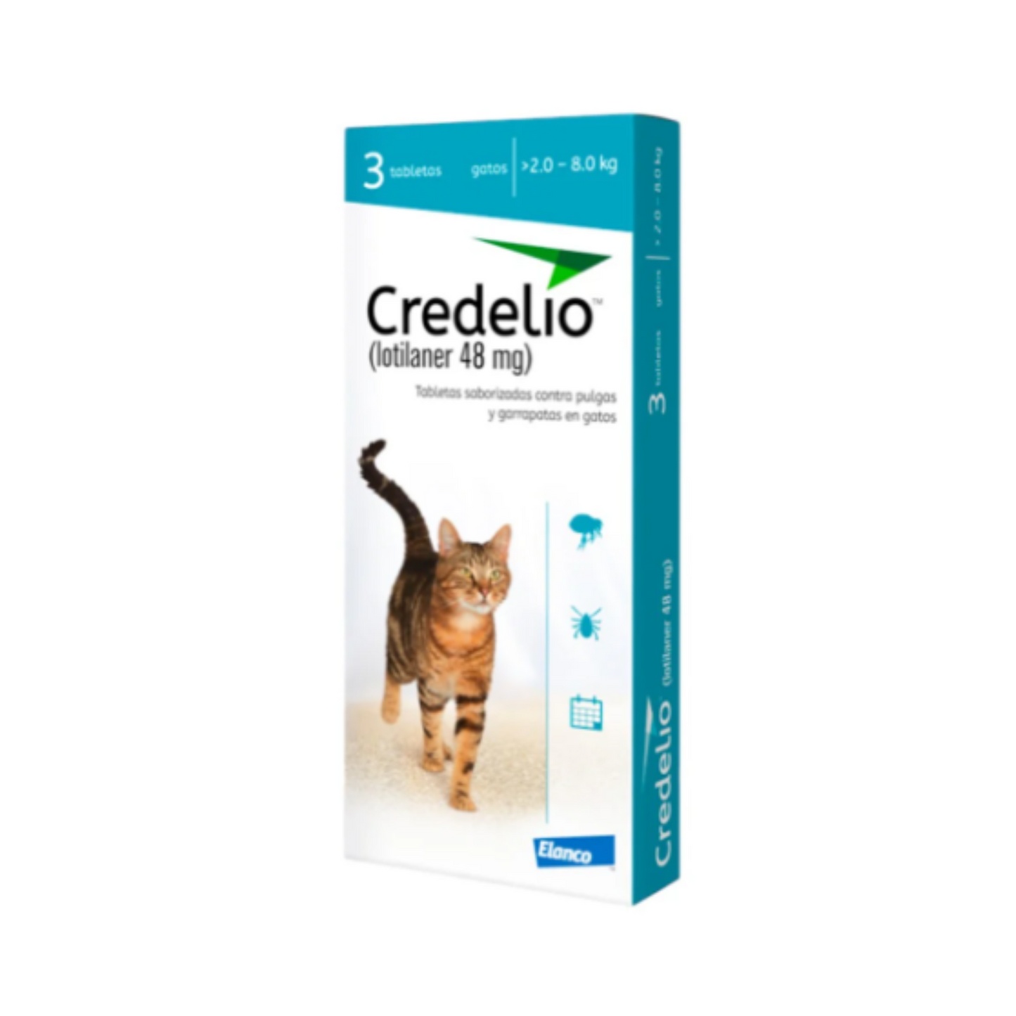 Credelio 48 Mg Gatos 3 Tabletas 2 a 8 kg Elanco
