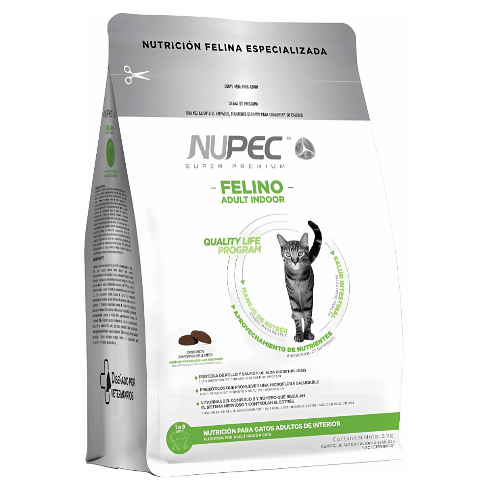 Croquetas para gato Nupec Indoor Adulto 3 Kg