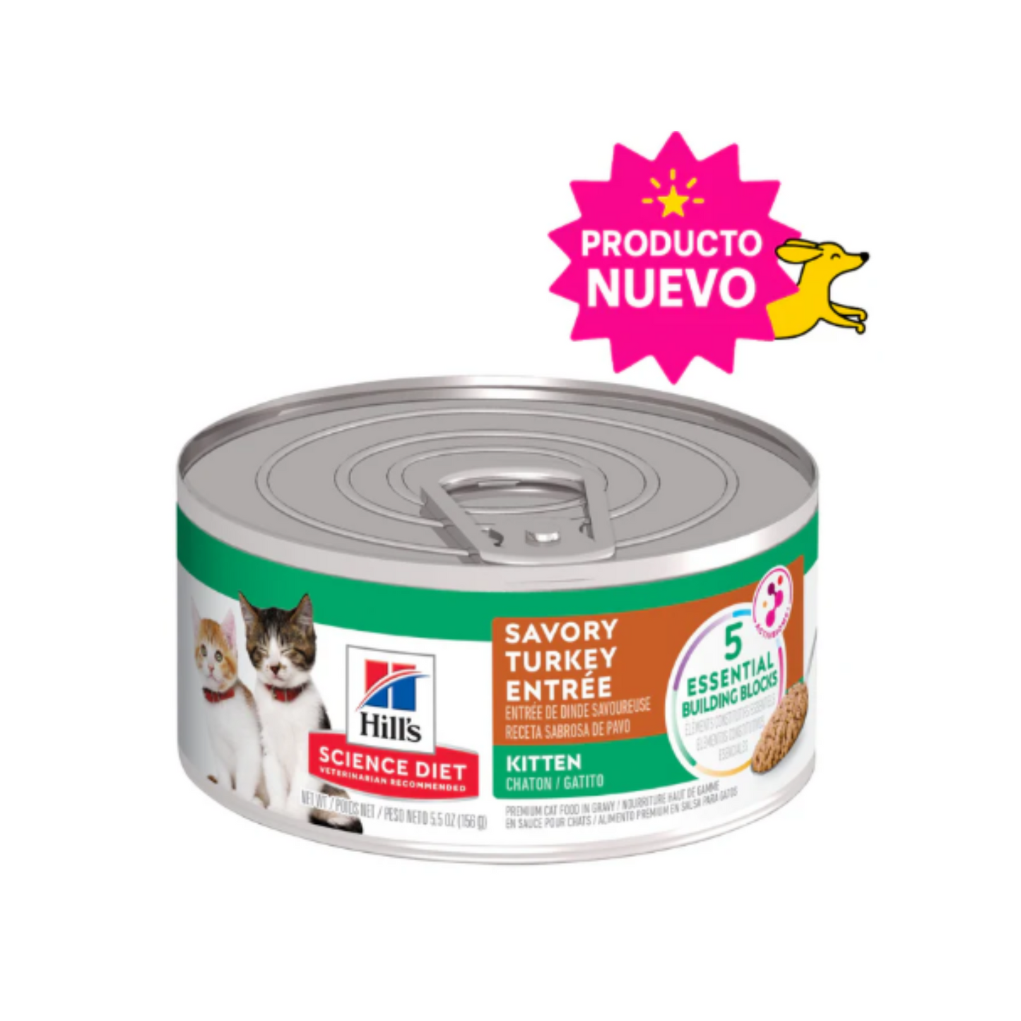 1 Lata Hill's Science Diet Kitten Savory Turkey Entrée. Alimento húmedo para gatitos sabor pavo 82 g