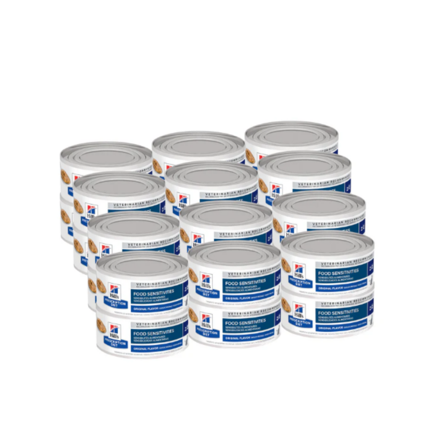 24 Latas Hill's Prescription Diet alimento húmedo para gato z/d Skin Sensibilidades Alimentarias 156g
