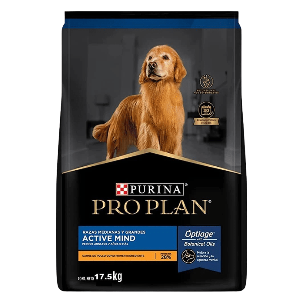 Pro Plan Active Mind Raza Mediana y Grande Optiage 17.5 Kg.
