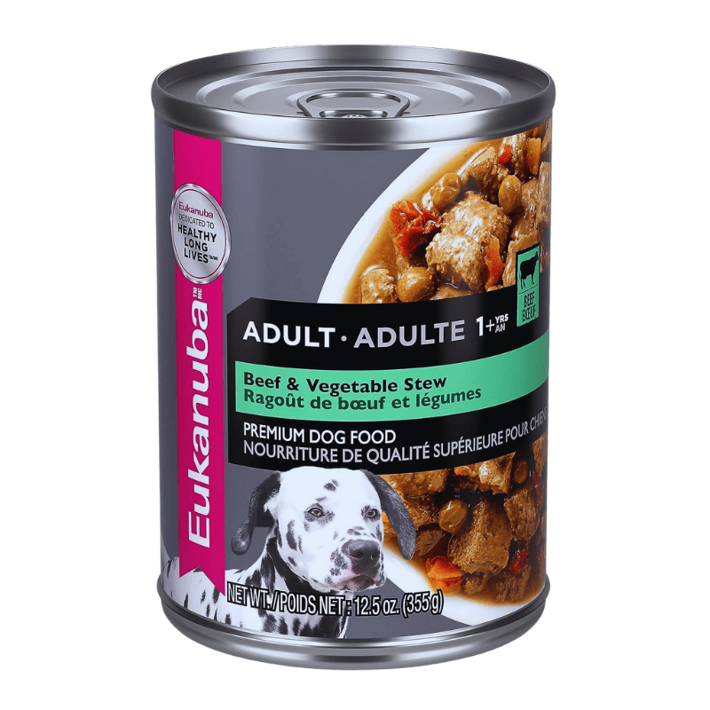 12 Latas Alimento Húmedo para Perro Adulto Res y Vegetales 355 gr