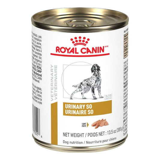 Lata Royal Canin Vet Urinary SO Alimento Húmedo Paté para Perro Salud Urinaria 385 g