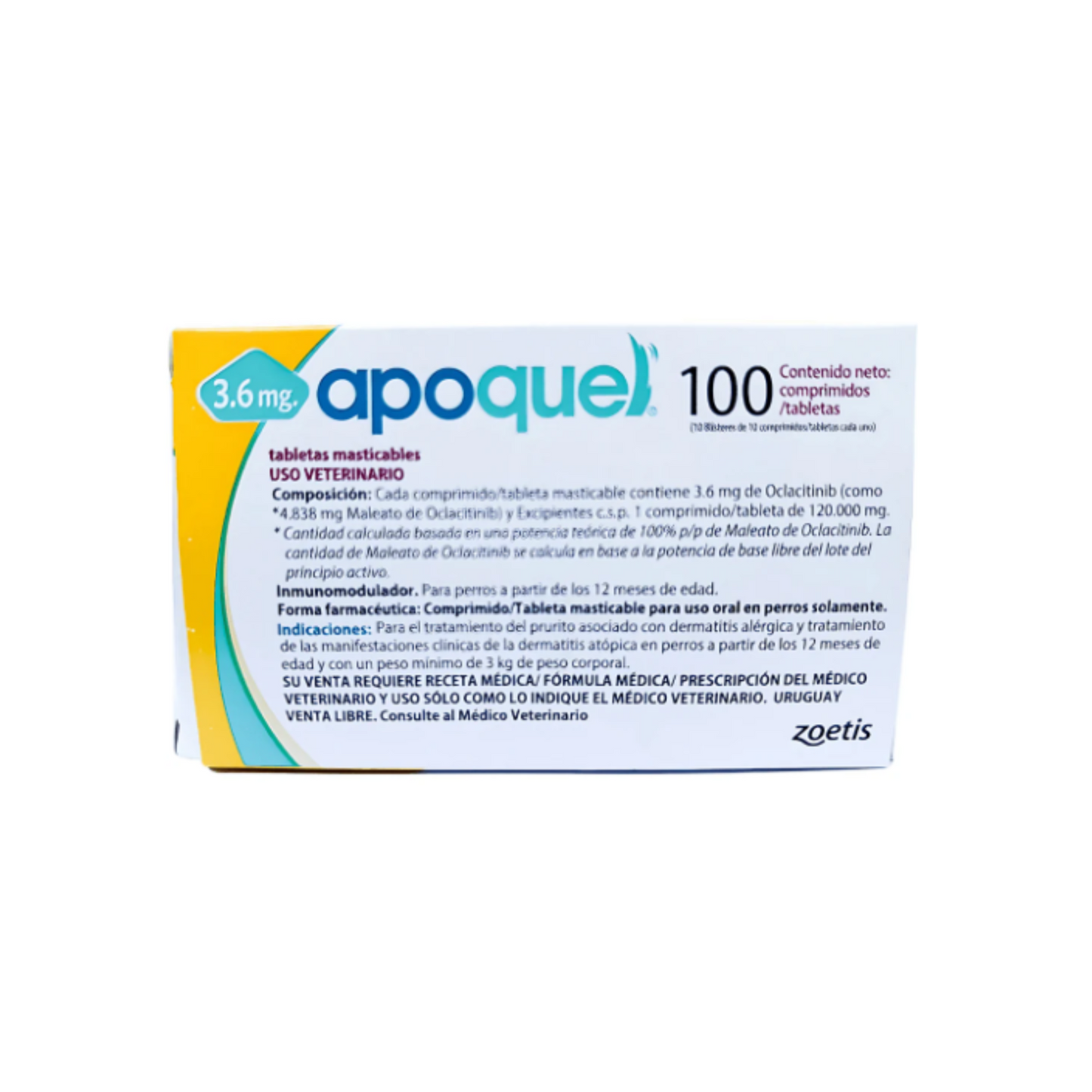 Apoquel 3.6 mg con 100 Tabletas Masticables