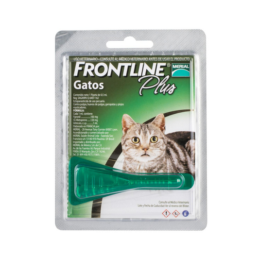Frontline Plus Antipulgas y Antigarrapatas para Gatos 1 Pipeta 0.5 ml