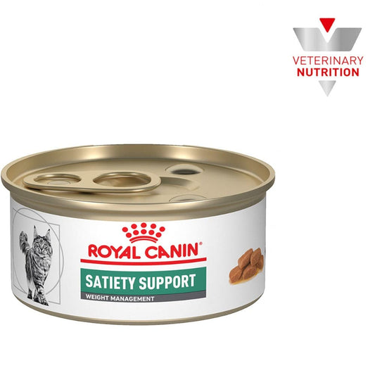 24 Latas Royal Canin Vet Satiety Alimento Húmedo Control Peso Paté para Gato 145 g