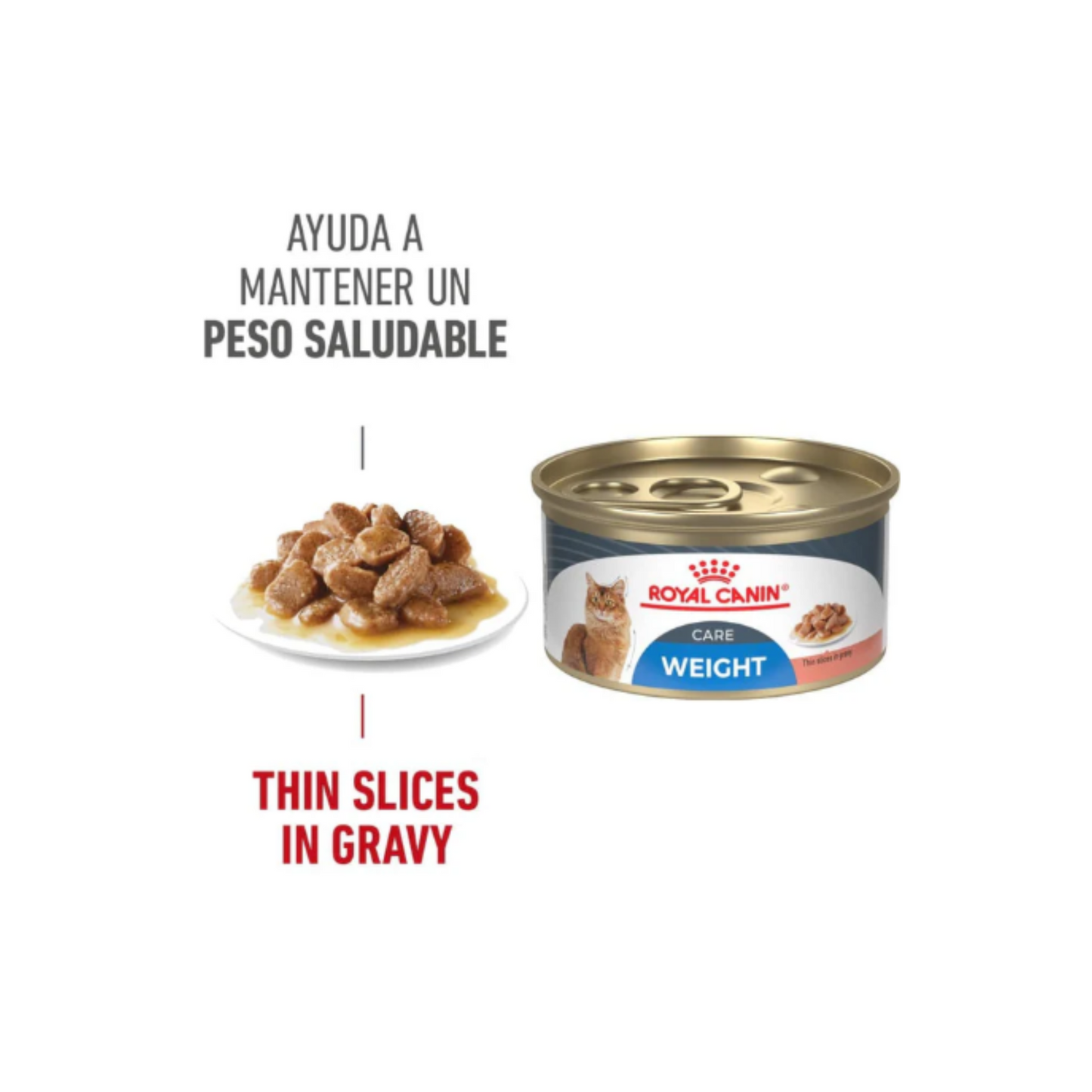 Lata Royal Canin Gato Weight Care Thin Slices in Gravy 85 gr