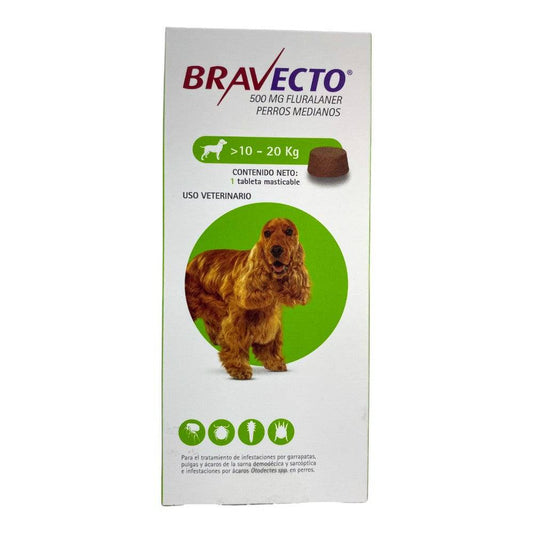 Bravecto perros 10 a 20 kg Masticable