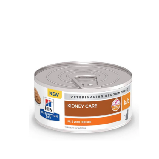 1 Lata Hill's Prescription Diet Feline k/d, Cuidado Renal, para Gato, 156 g