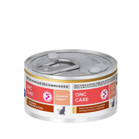 1 Lata Hill's Prescription Diet Feline ONC Care, Nutrición y Apoyo de Recuperación, para Gato, 82 g