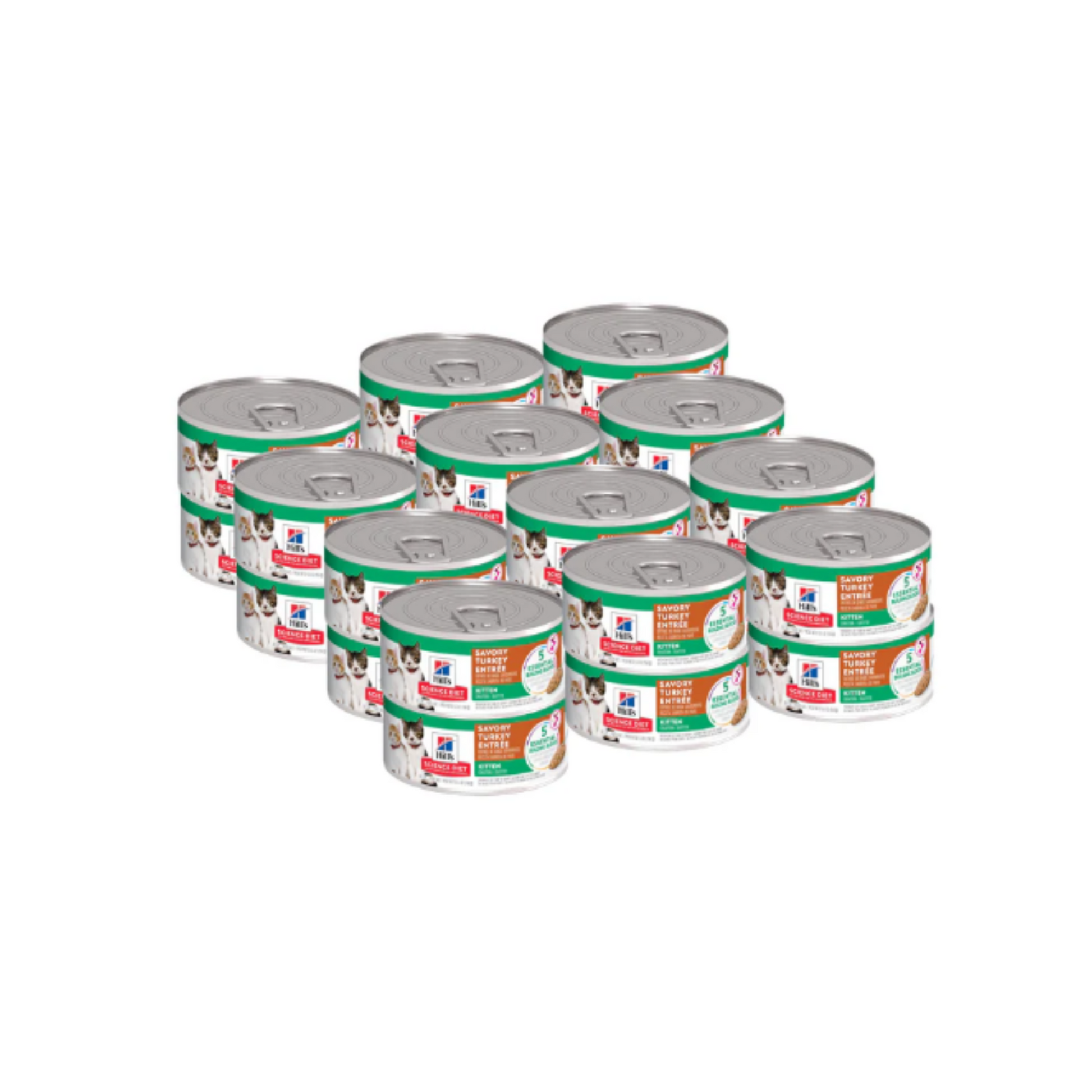 24 Latas Hill's Science Diet Kitten Savory Turkey Entrée. Alimento húmedo para gatitos sabor pavo 82 g