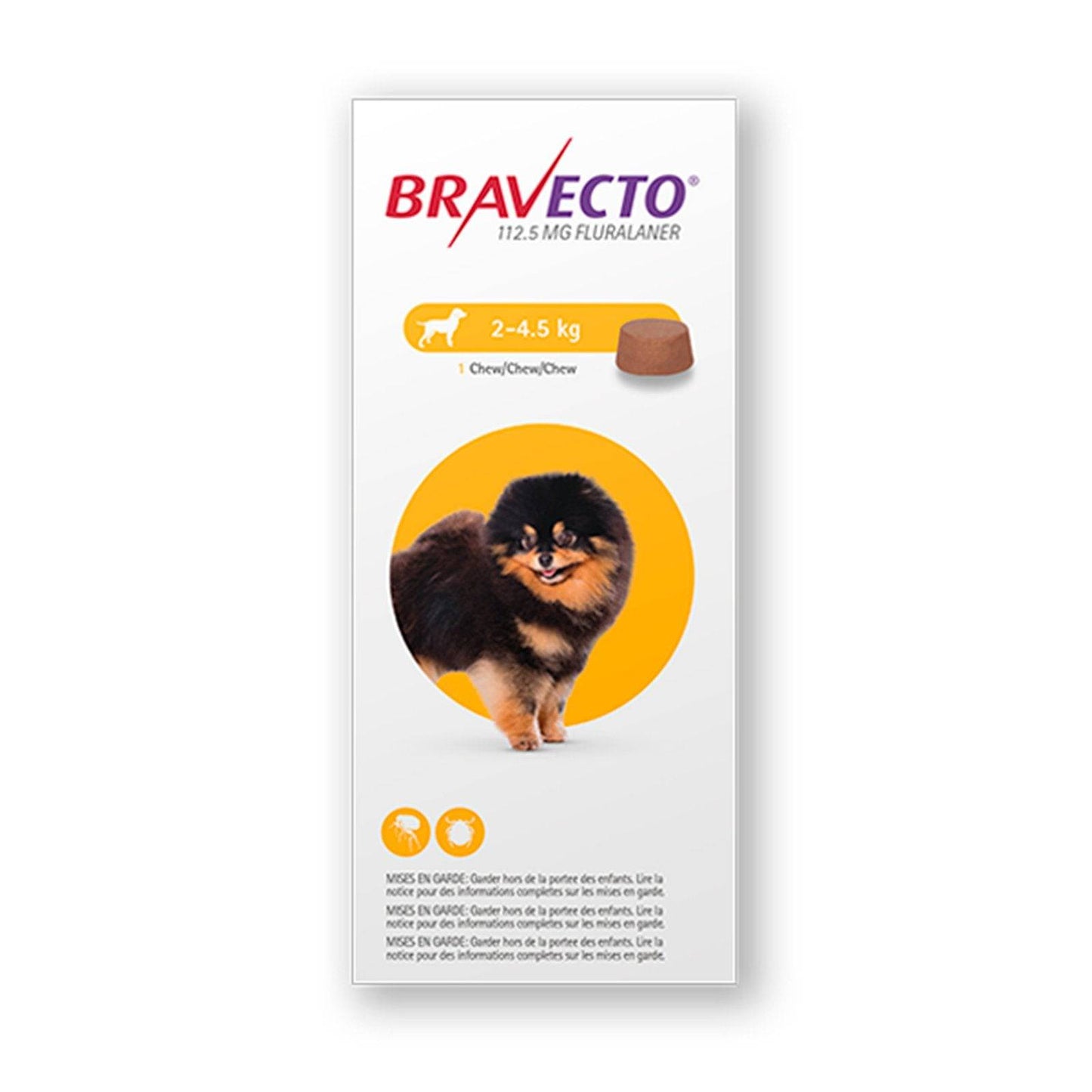 Bravecto pastillas para perros 112.5 mg de 2 a 4.5 kg